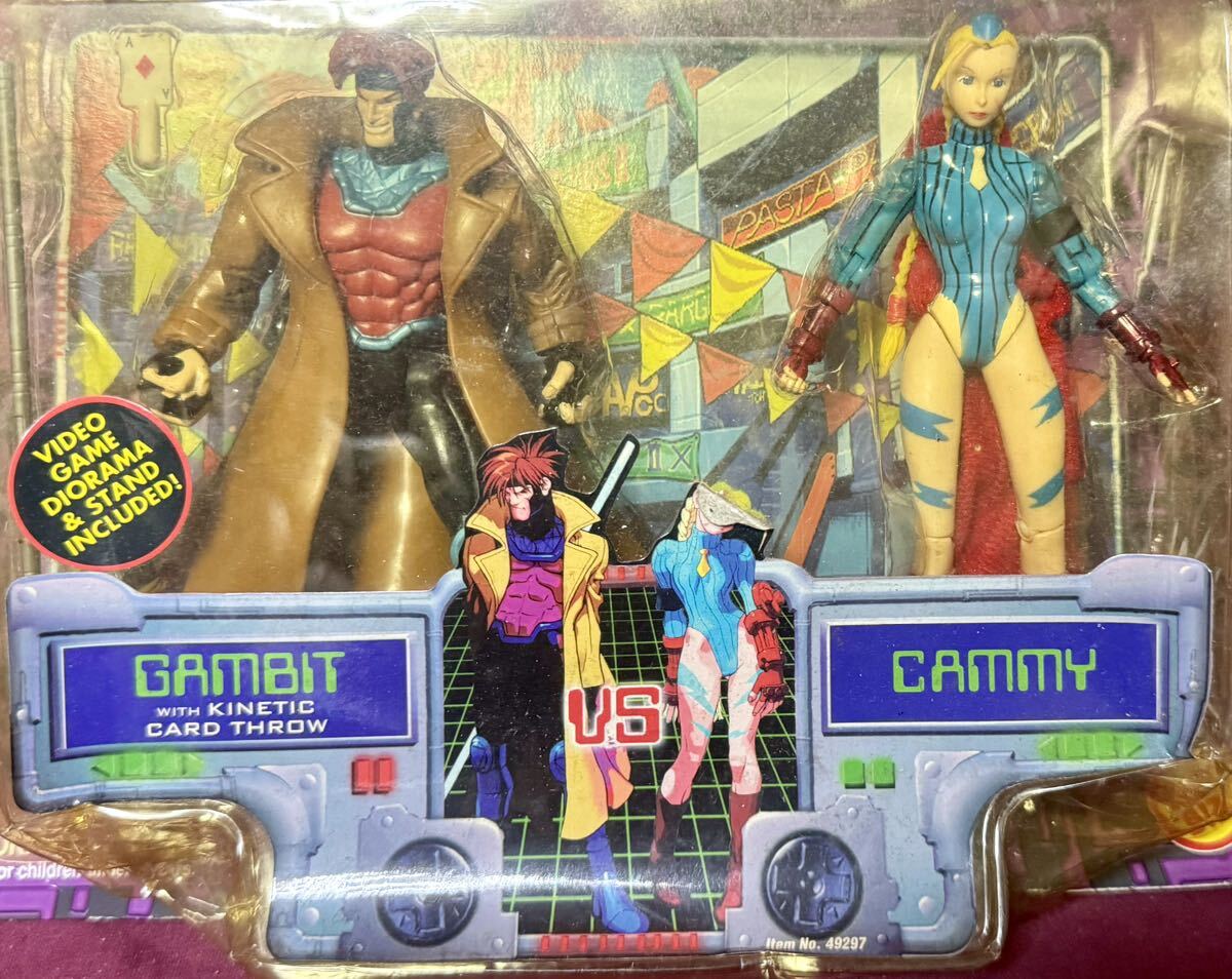 '98 TOYBIZ『X-MEN vs STREET FIGHTER』GAMBIT vs CAMMY アクションフィギュア ガンビット キャミィ MARVEL CAPCOM カプコンの画像2