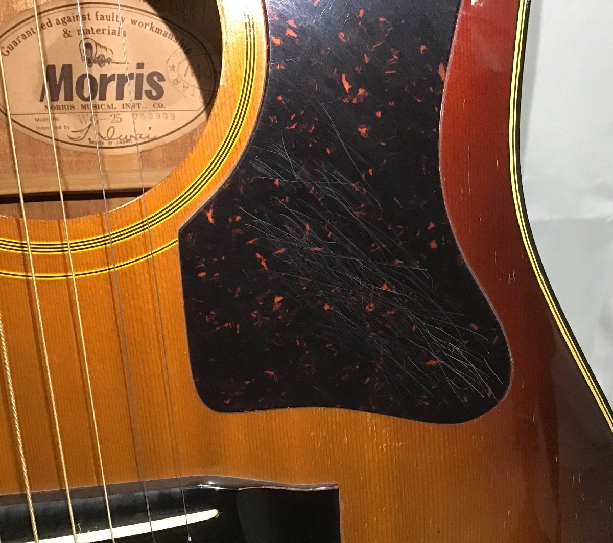 【中古】Morris モーリス WG-25 アコースティックギター JUNK ジャンク 現状渡しの画像7