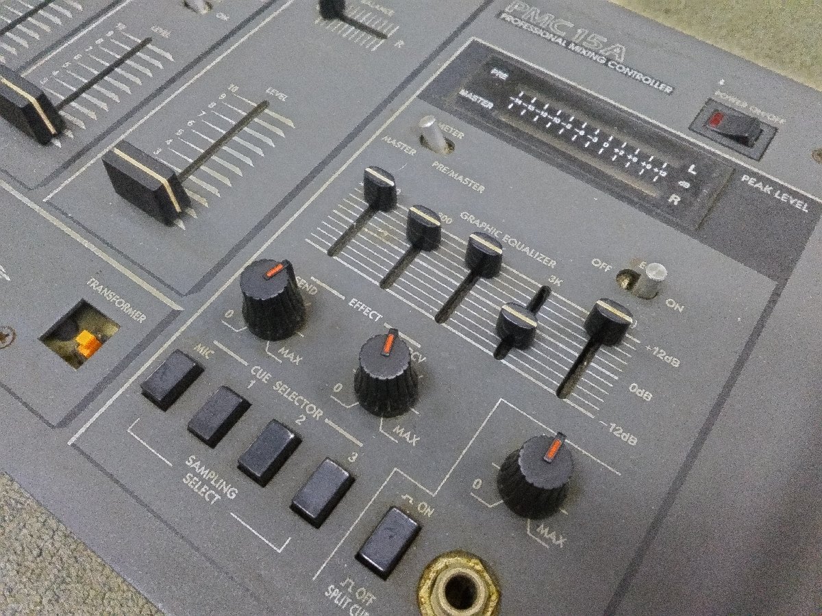 管理番号=c0674862【中古】Vestax PMC-15A JUNK ベスタックス DJミキサー ジャンク 現状渡しの画像3