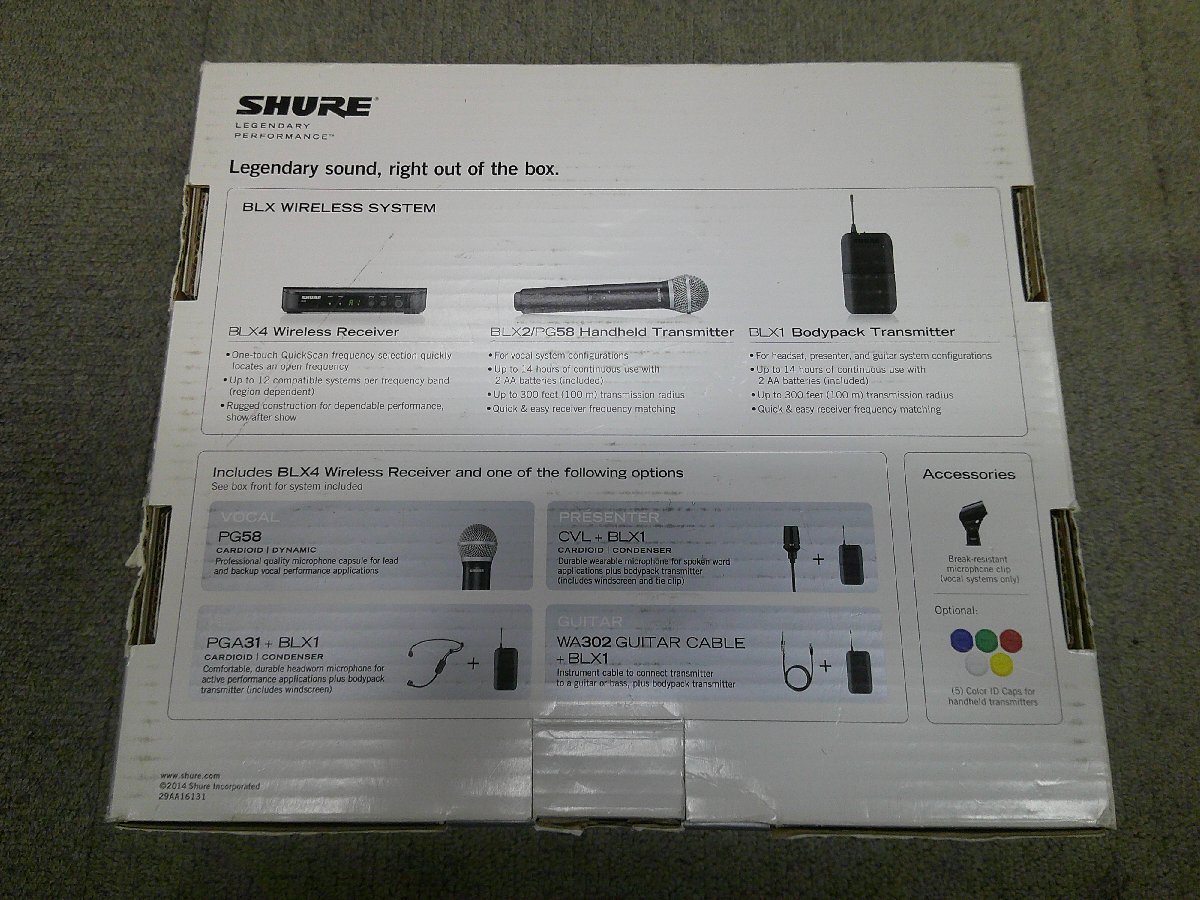 管理番号=c0680146【中古】SHURE BLX4 BLX1 JUNK シュアー ワイアレス ジャンク 現状渡し_画像6