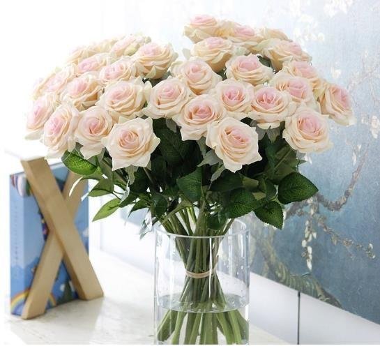(Быстрое решение) Большое количество 25 роз роскошные искусственные искусственные цветочные художественные художественные художественные цветочные цветочные букет букет розовый букет Букет Празднование свадьба
