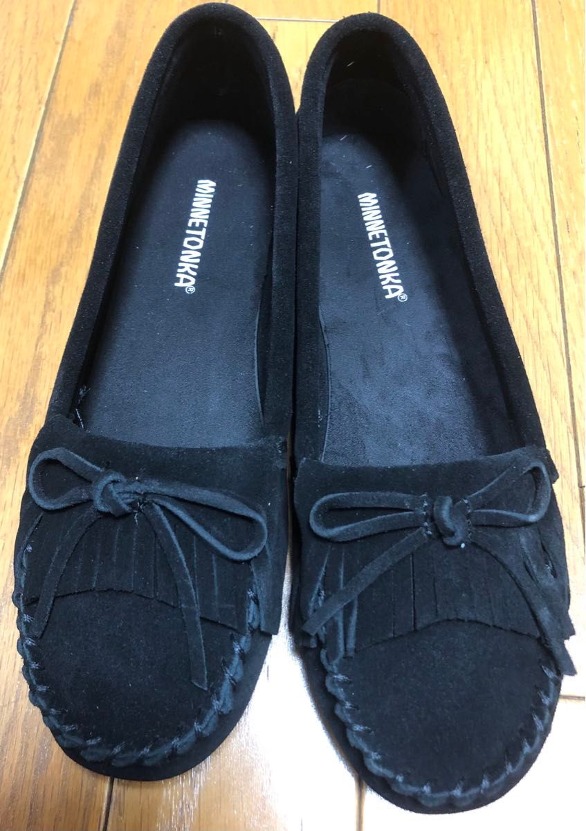 新品　MINNETONKA ミネトンカ モカシン 24cm ブラック