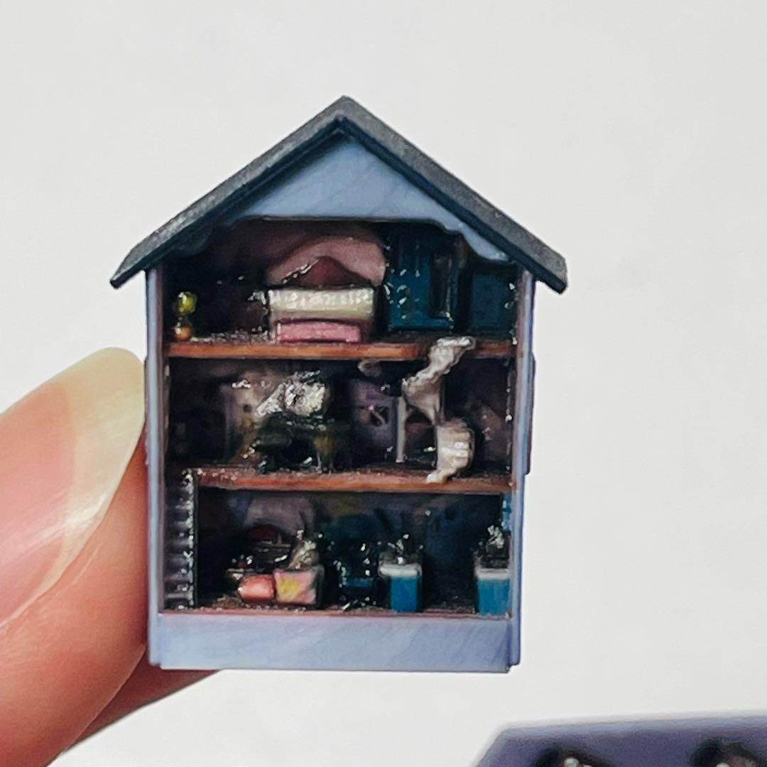 ミニチュア　ミニミニドールハウス　フィギュアに　1/64より小　ドールハウス　リカちゃん　シルバニアに　住宅模型　ジオラマ_画像7