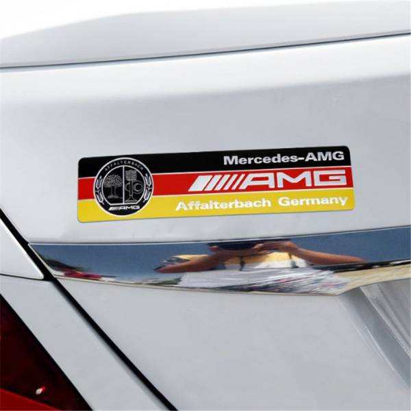 NEW AMG ジャーマンカラー 3Dアルミ エンブレム ステッカー A45 CLA45 C63 E63 S63の画像1