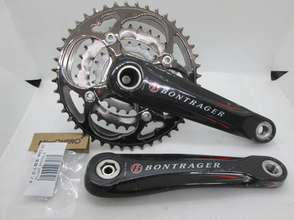 ◆◇中古 少し訳あり！BONTRAGER ボントレガー RACE X LITE 175mm 44/32/22 トリプル CARBON クランクセット！◇◆_画像1