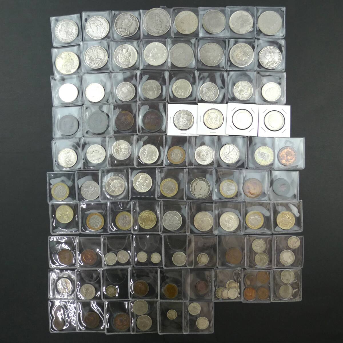 M/ [. summarize ] foreign sen coin money old coin silver coin total 100 sheets 0416-2