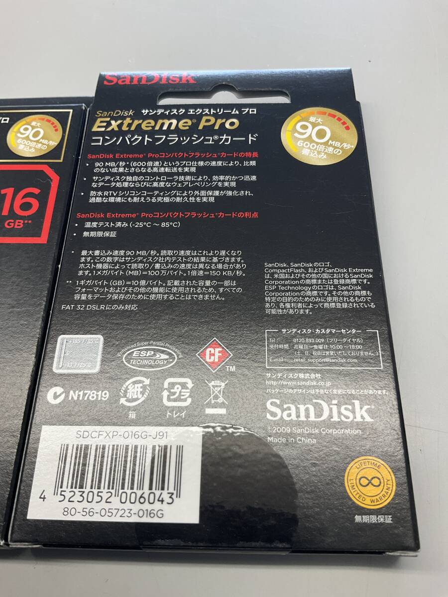 ★未開封★ SanDisk サンディスク エクストリーム プロ コンパクトフラッシュカード 16GB 最大90MB/秒・600倍速 UDMA6の画像5