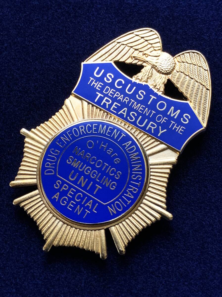 USCS/DEA O'Hare空港麻薬密輸ユニット 特別捜査官 バッジ レプリカの画像4