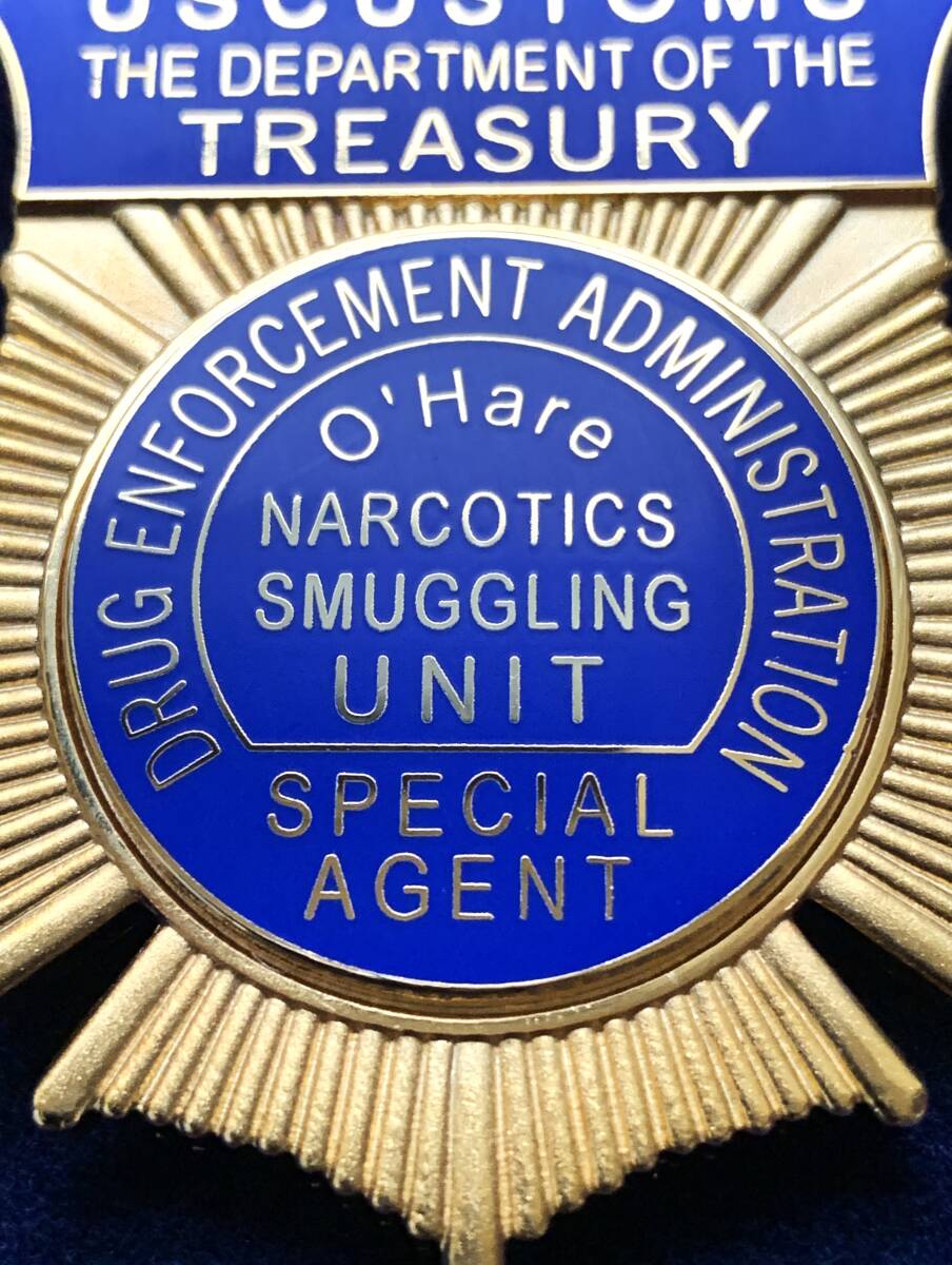 USCS/DEA O'Hare空港麻薬密輸ユニット 特別捜査官 バッジ レプリカの画像3