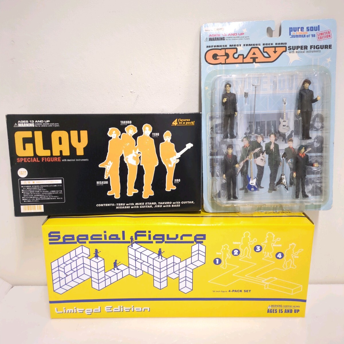 J-11■１円〜未開封品 GLAY SUPER FIGURE/GLAY SPECIAL FIGURE/GLAY SPECIAL FIGURE Limited Edition 3点まとめセット グレイ フィギュアの画像1