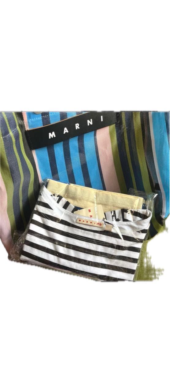 《未使用》UNIQLO×MARNI ユニクロマルニコラボ　半袖ボーダーワンピース　Sサイズ