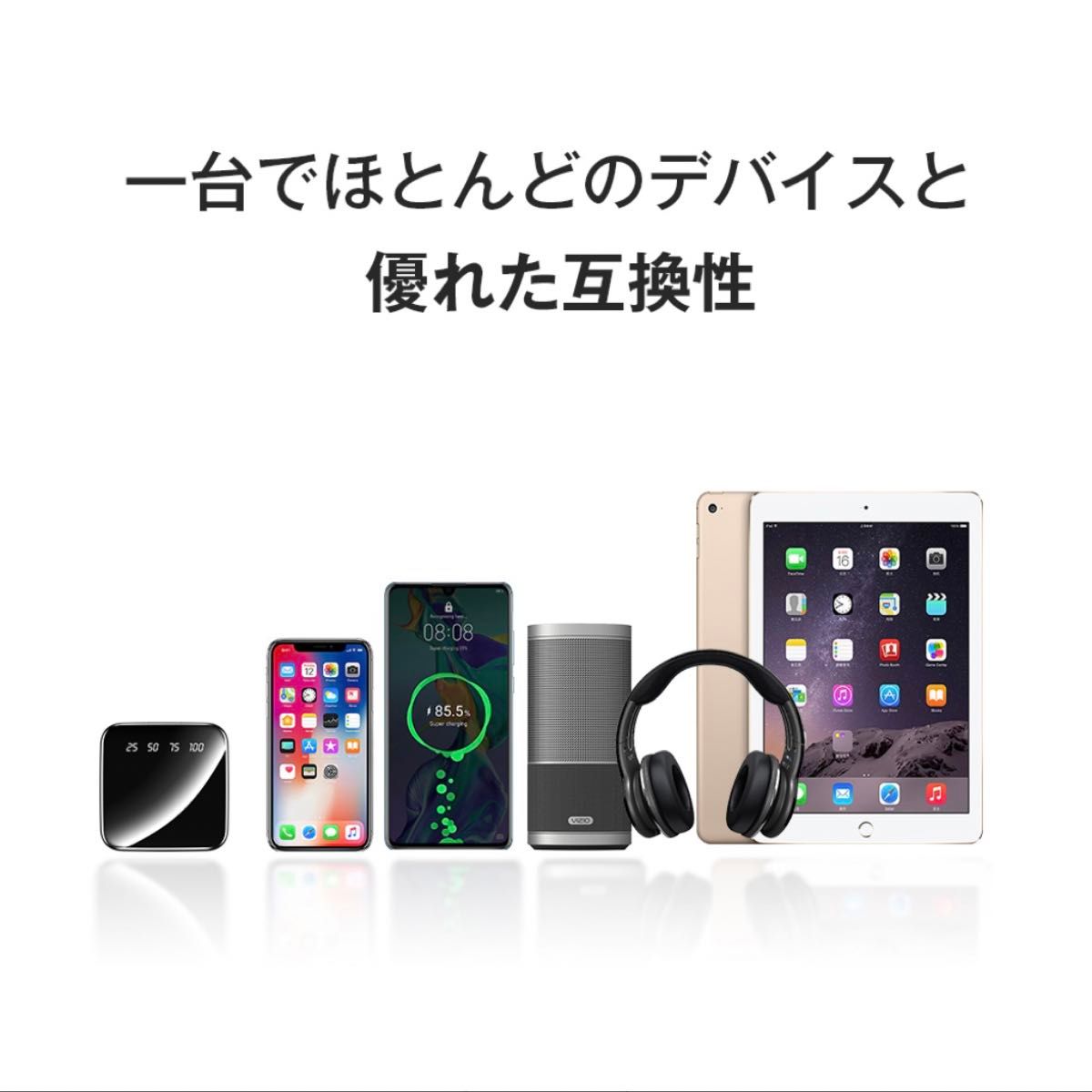 モバイルバッテリー　20000mAh 大容量　軽量　小型　iPhone レッド