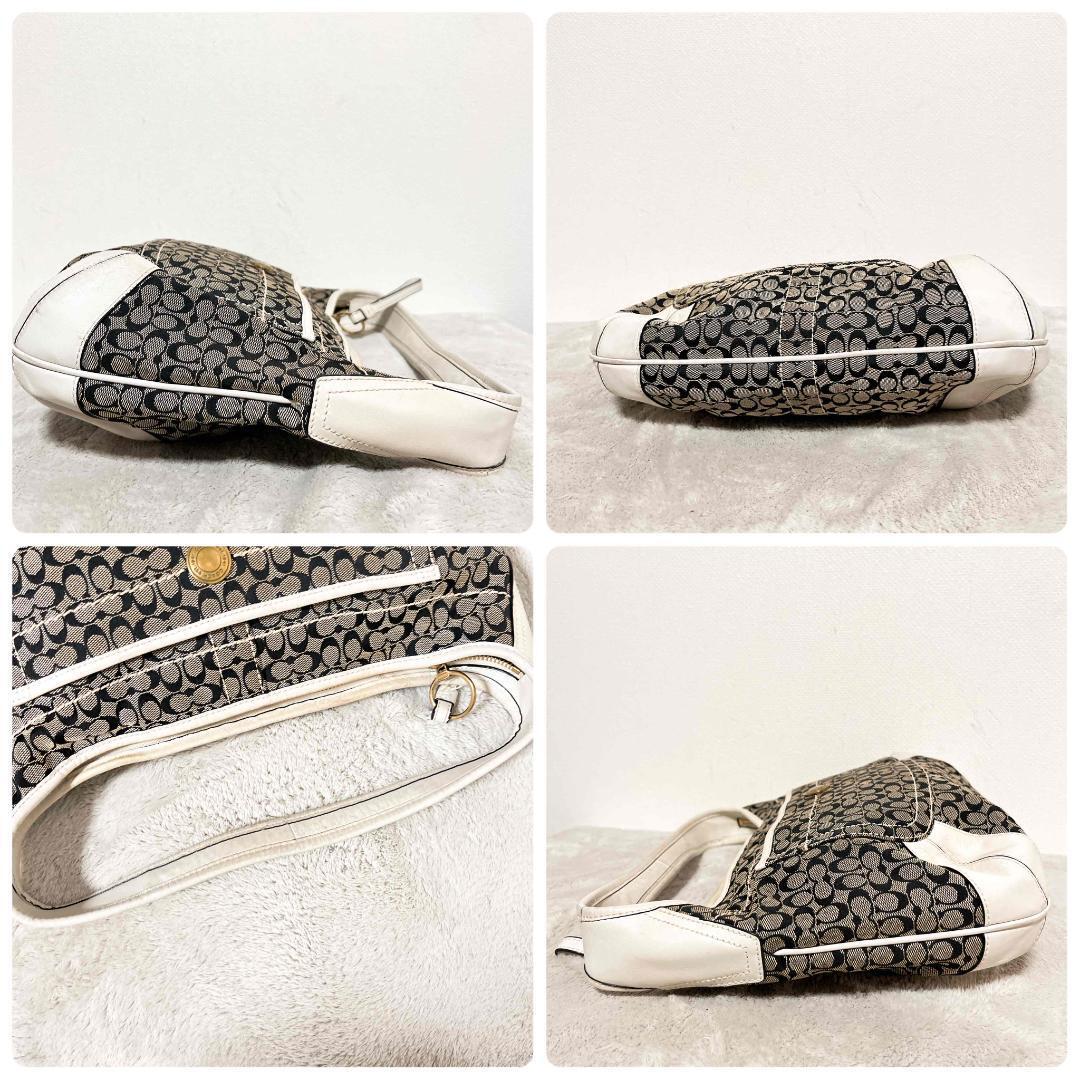 美品COACH コーチハンドバッグトートバッグブラック/黒シグネチャー総柄 美品COACH コーチハンドバッグトートバッグブラック/黒シグネチャー総柄