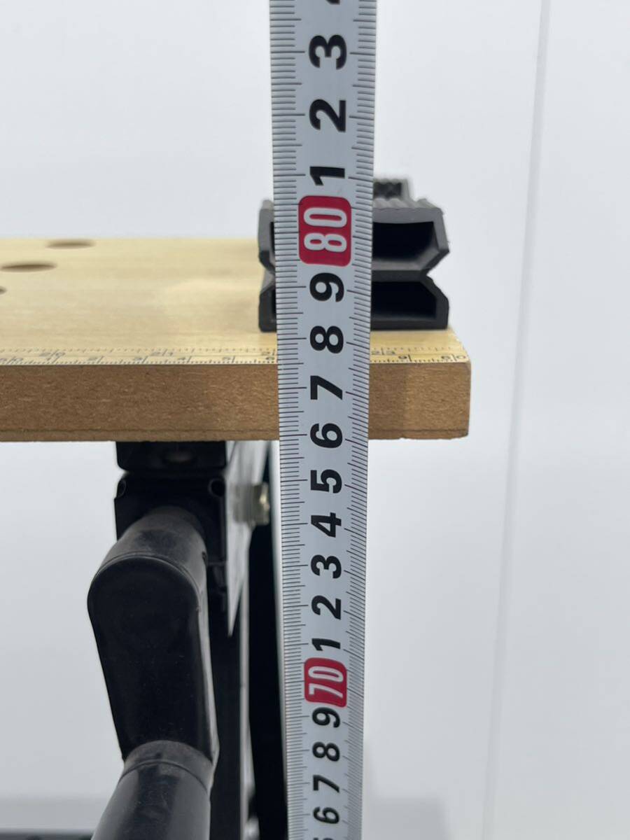 折りたたみ 作業台 スチール ワークベンチ ワークテーブル バイス 固定 可動 天板 テーブル スケール 分度器 万能 DIY 工具 収納 の画像8