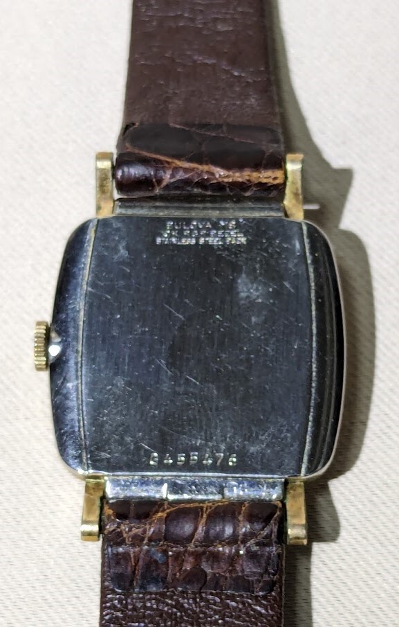 腕時計④ BULOVA ブローバ M9 10K RGP BEZEL 機械式手巻 稼働品_画像3