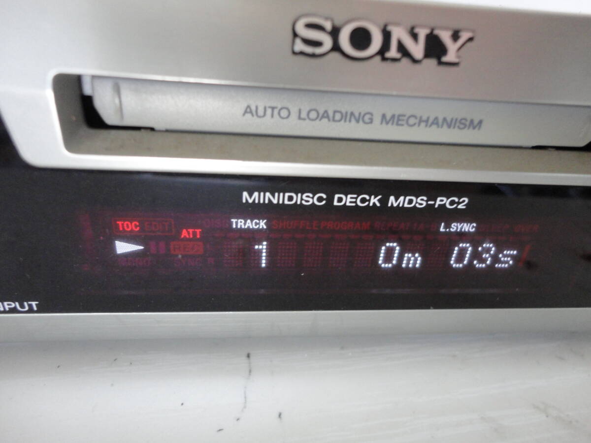 SONY MDS-PC2 MDレコーダー MDデッキ リモコン付属_画像5