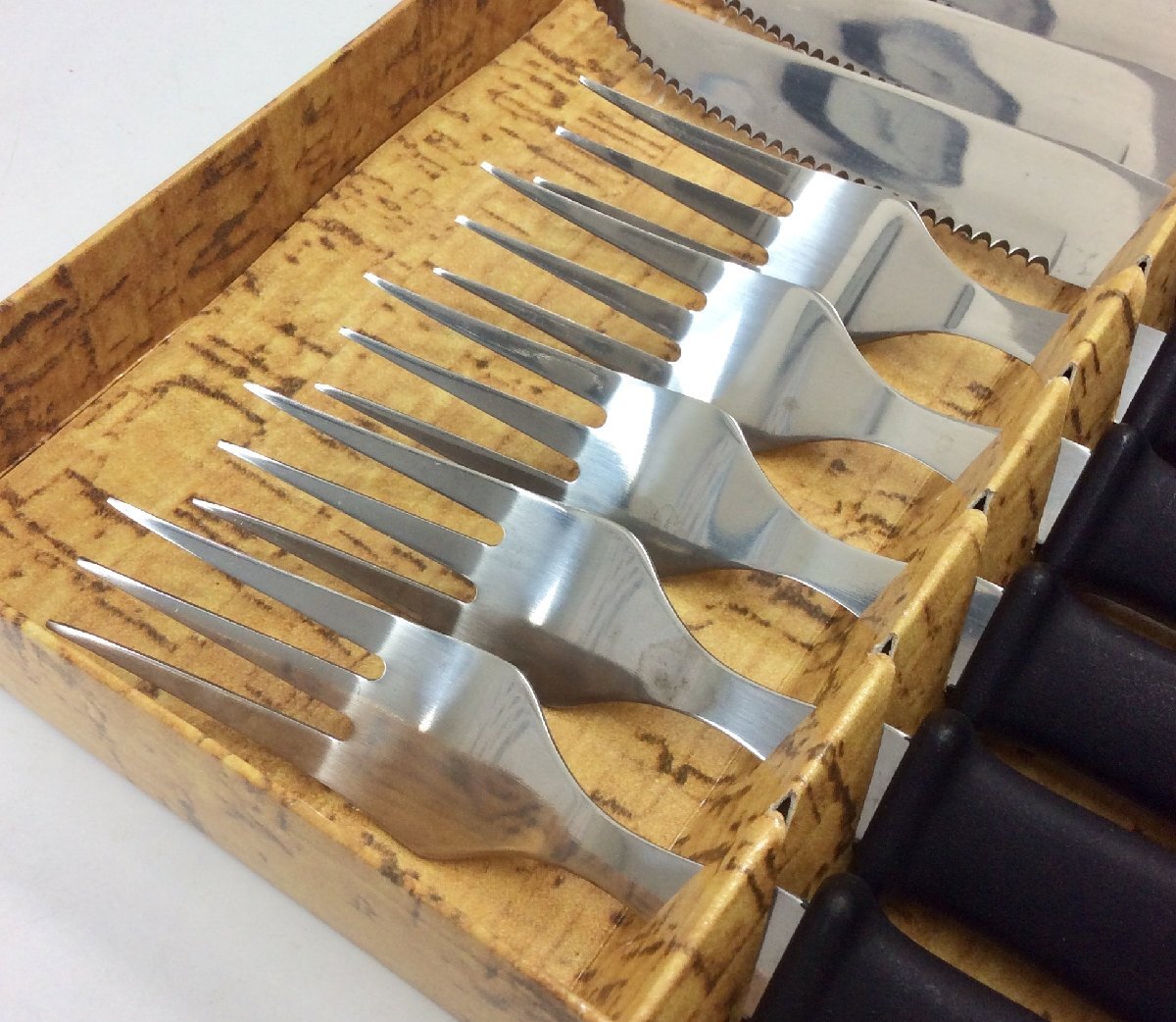 [ не использовался товар ] стейк нож вилка 5 комплект итого 10 шт. комплект K0418
