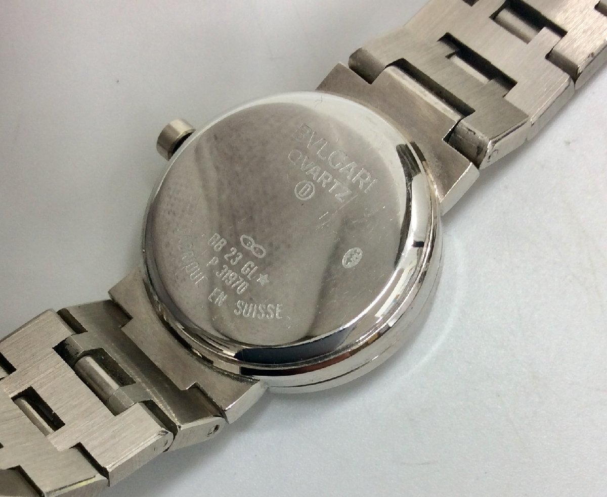 【稼働品】BVLGARI ブルガリ BB23GL P31970 クォーツ レディース 腕時計 ブラック文字盤  K0425の画像10