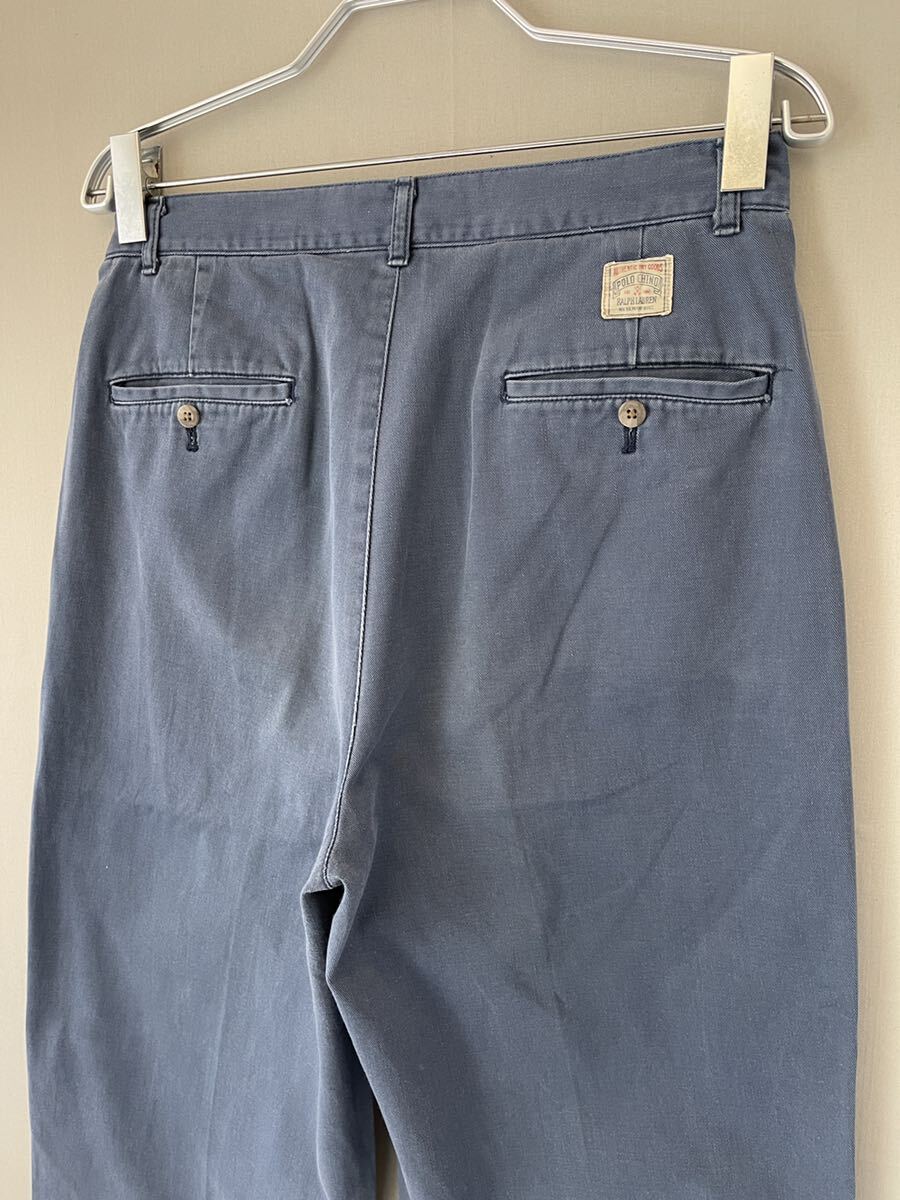 929 ヴィンテージ POLO RALPH LAUREN POLO CHINO PANT ラルフローレン ２タック チノパン サイズ 82 実寸参照の画像4