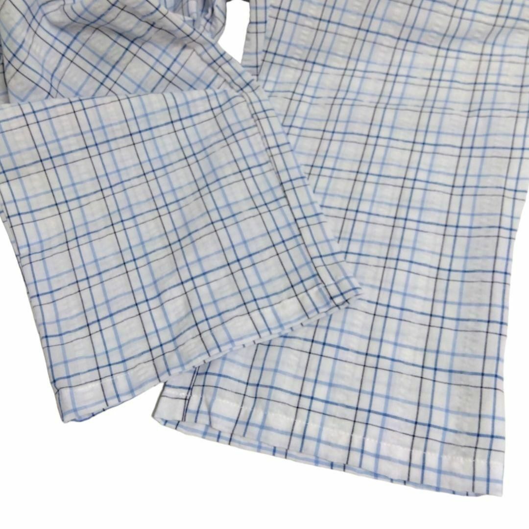 【新品 匿名配送】 3L 綿混 メンズ パジャマ ルームウェア シャツ パンツ 上下セット 大きいサイズ_画像8