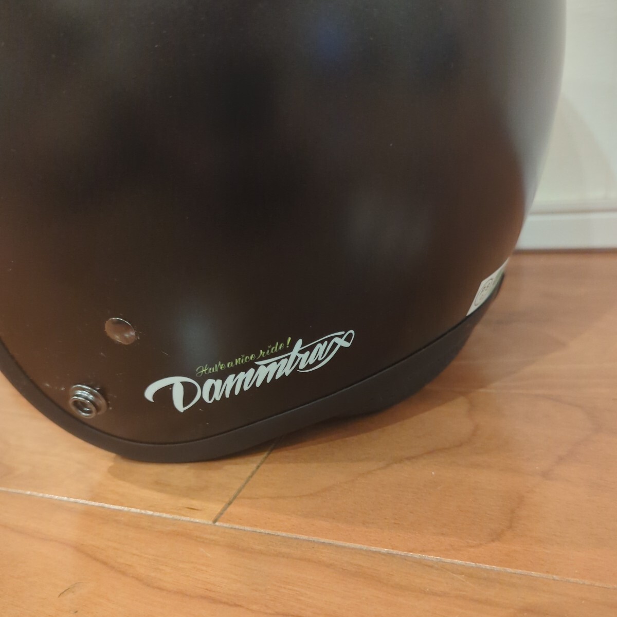 美品 DAMMTRAX ダムトラックス AIR MATERIAL LADYS パールブラック バイク用 レディース 子供用 スモールジェット ヘルメット シールド内蔵の画像4