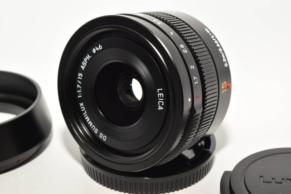 【特上品】 パナソニック(Panasonic) マイクロフォーサーズ用 ライカ DG SUMMILUX 15mm/F1.7 ASPH. ブラック H-X015-K #7006の画像2