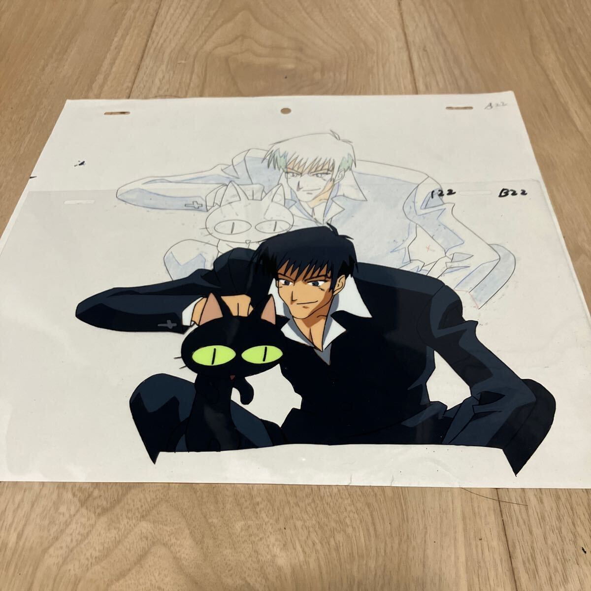 トライガン　セル画　原画付　ウルフウッドと黒猫様　くろねこ様　TRIGUN_画像1