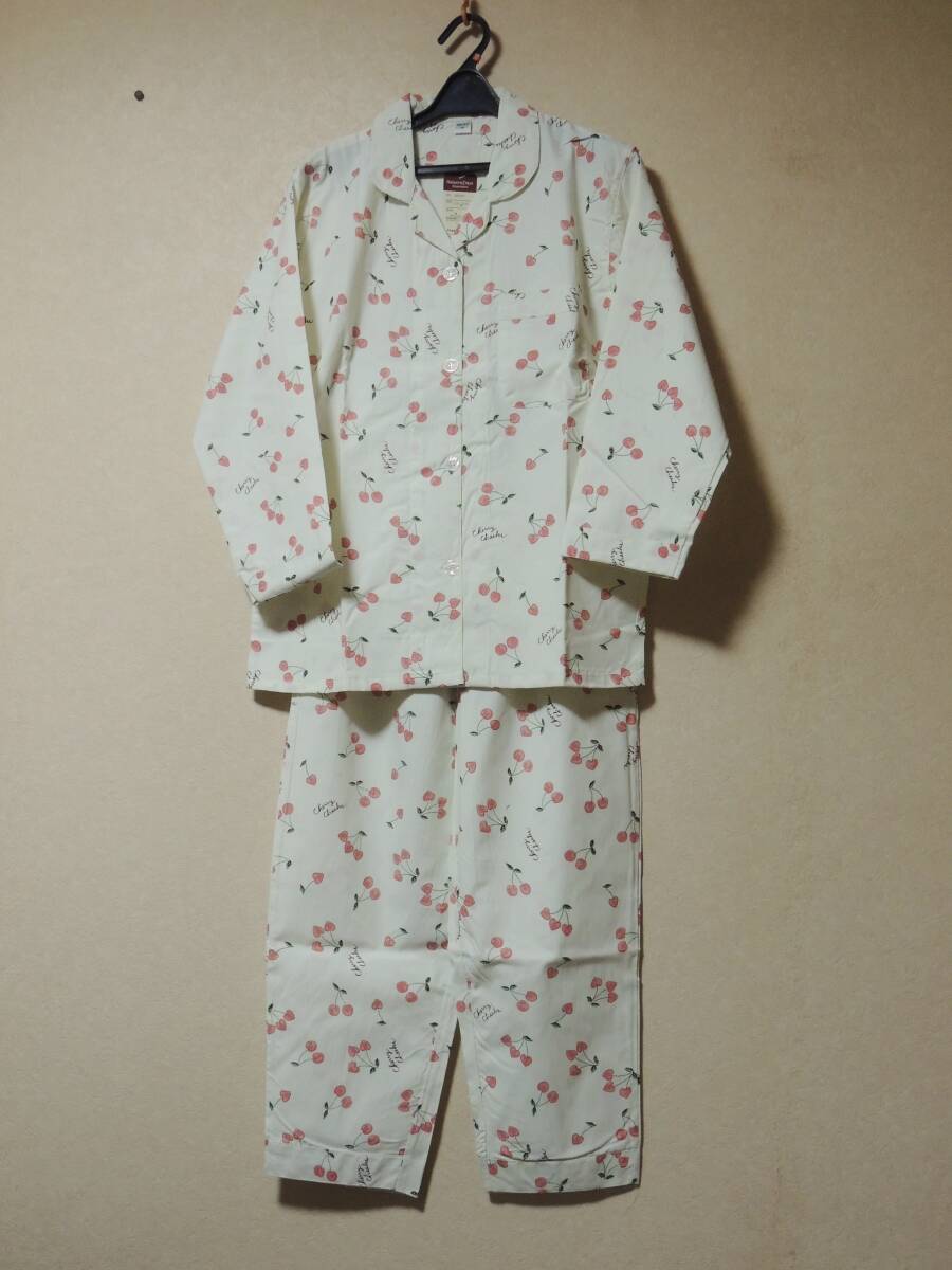 ■新品・長袖■綿混・プリント春夏生地■レディースパジャマC■L_画像2