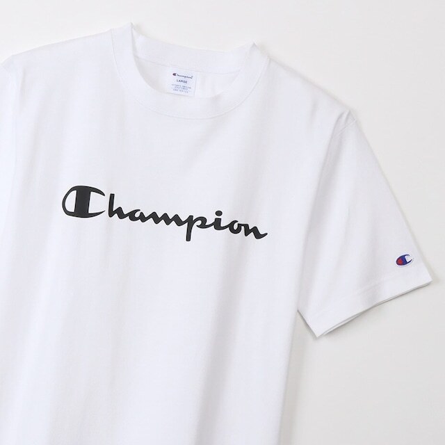 MO/ Champion （チャンピオン）ショートスリーブTシャツ ホワイト Lサイズ C3-X358_画像3