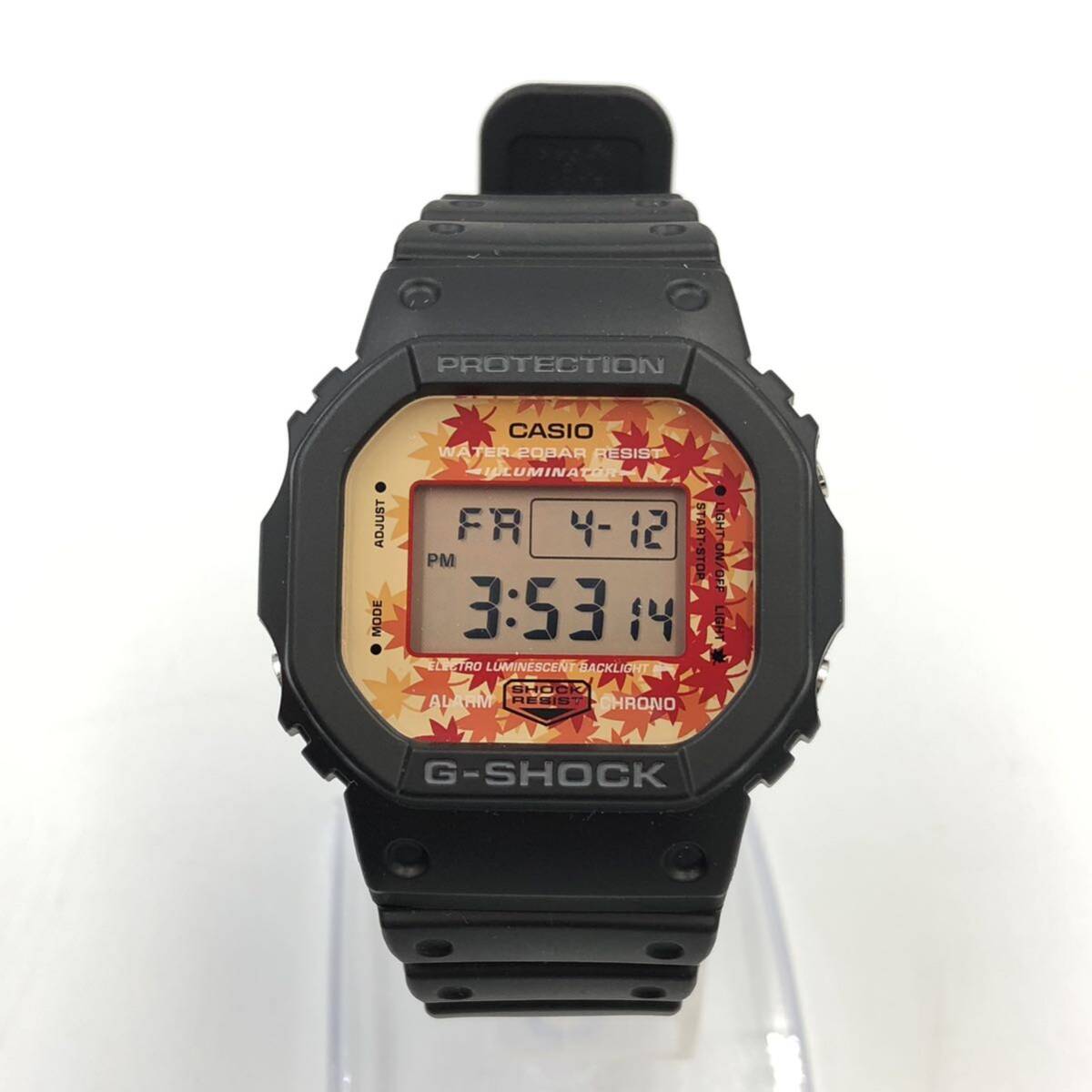 4.12TE-Y257★CASIO G-SHOCK 腕時計★3229/DW-5600TAL/Kyo Momiji/カシオ/Gショック/ジーショック/ウォッチ/Watch/DE0 DG9_画像2