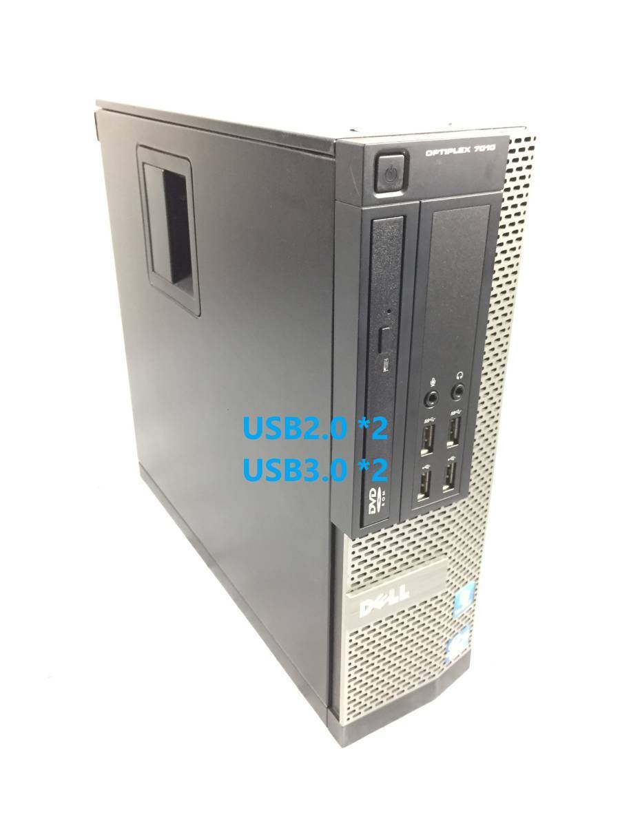 ■驚速小型 省スペースPC i7-3770 3.9G x8/16GB■新SSD:480GB+HDD：1TB Win10/Office2021 Pro/USB3.0/無線LAN　DELL OPTIPLEX 7010 SFF 8B_画像3