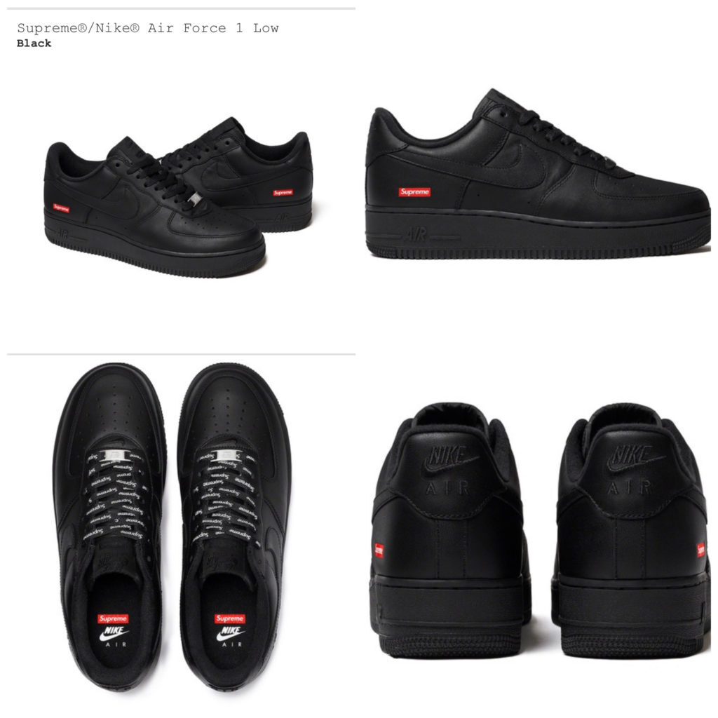 新品国内 28cm US10 ナイキ シュプリーム エアフォース 1 Supreme Nike Air Force 1 Low BLACK ブラック 24SS ステッカー付属の画像4