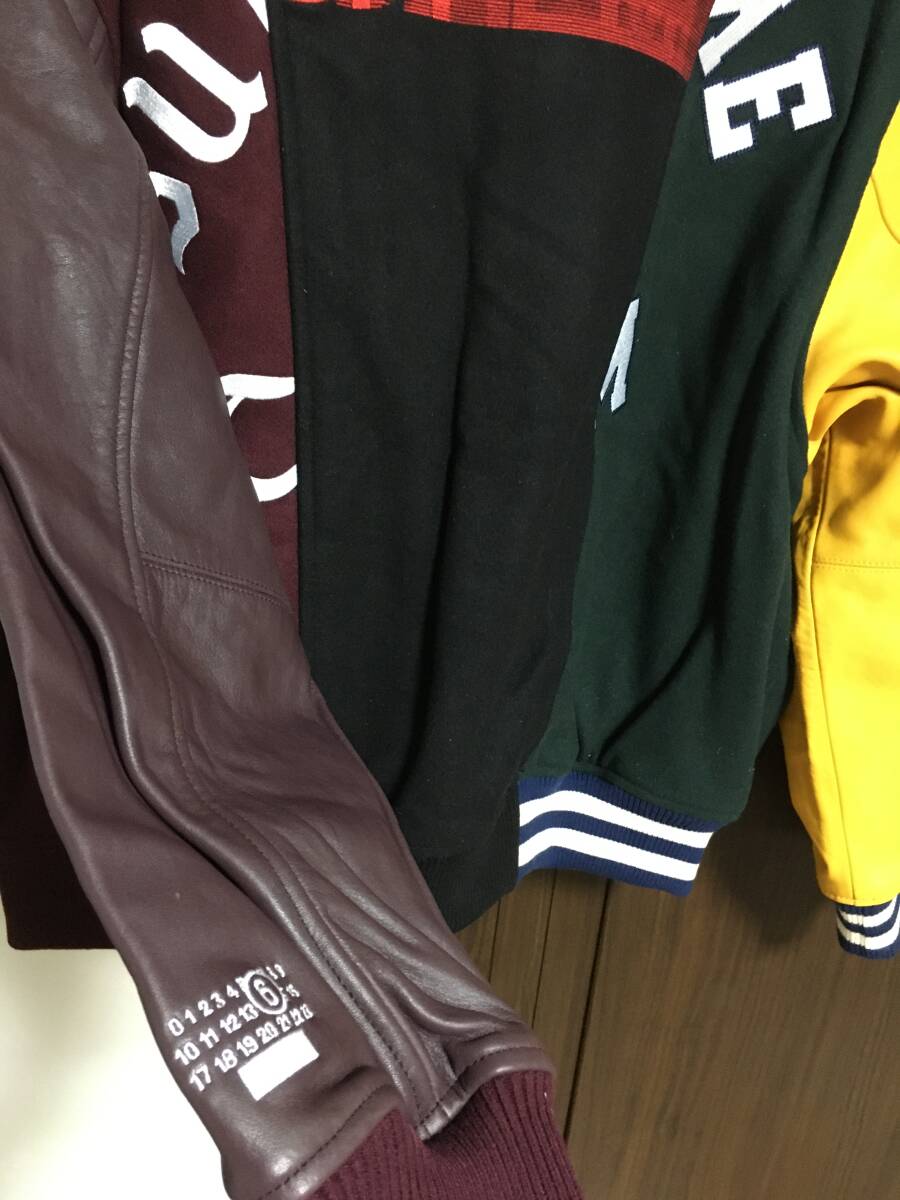 希少新品 L シュプリーム メゾン マルジェラSupreme MM6 Maison Margiela Split Varsity Jacket Multicolor バーシティ 24SS ノベルティの画像3