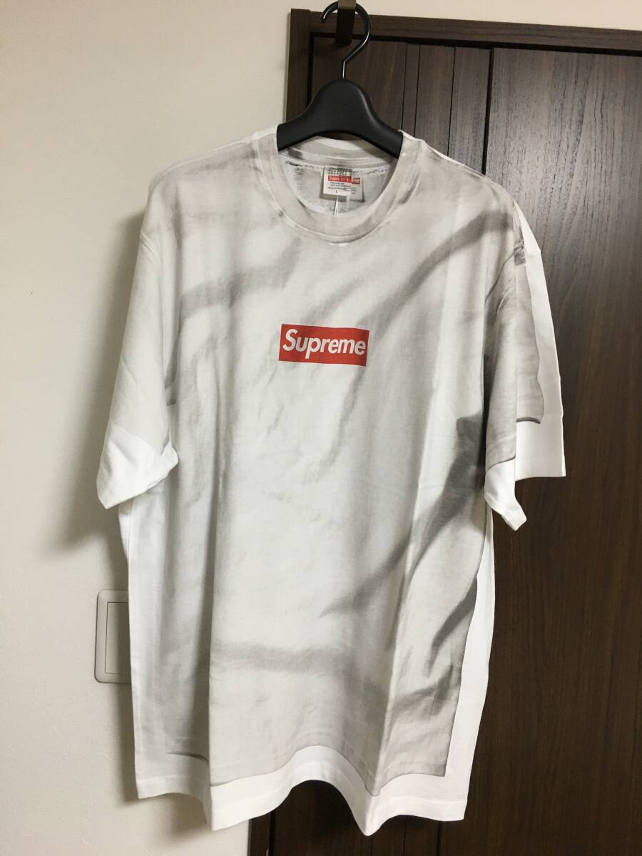 希少新品 L シュプリーム マルジェラ Supreme MM6 Maison Margiela Box Logo Tee white ホワイト BOX ロゴ 24SSの画像1