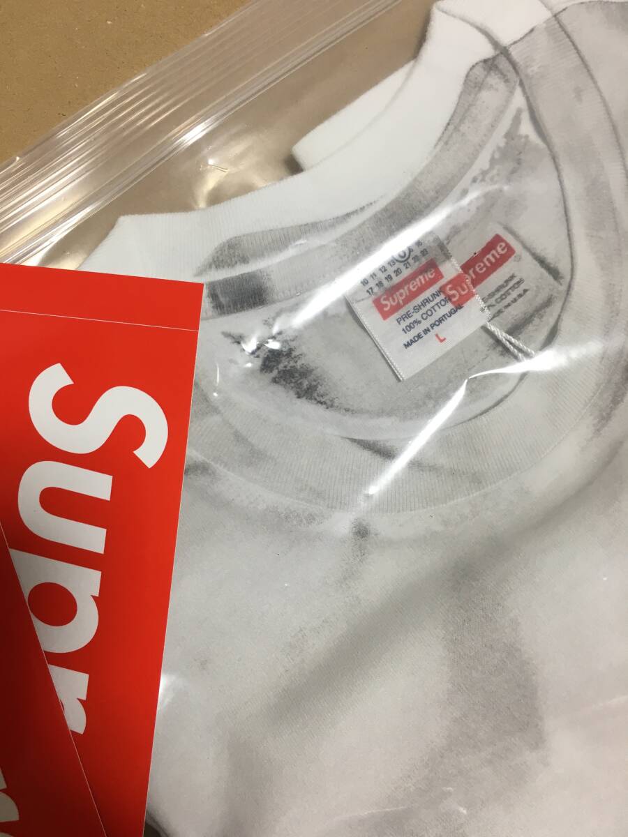 希少新品 L シュプリーム マルジェラ Supreme MM6 Maison Margiela Box Logo Tee white ホワイト BOX ロゴ 24SSの画像4