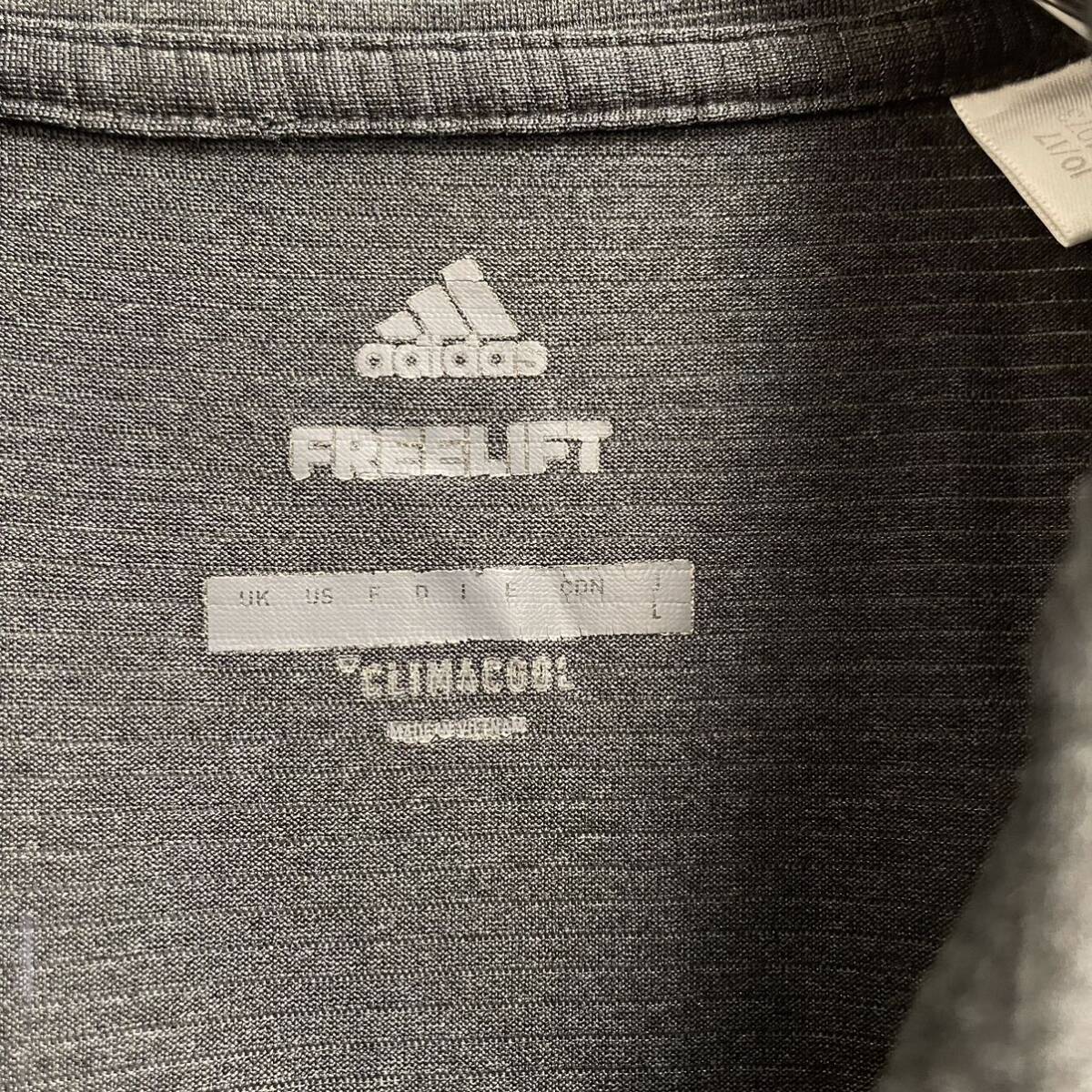 adidas Freelift CLIMACOOLアディダス フリーリフト メンズ 半袖ポロシャツ ダークグレー Lサイズ 薄手 ゴルフ スポーツの画像7