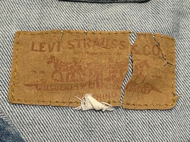 希少USA買付リーバイスLEVI'S70238ジージャン★インディゴ・ビンテージ加工★Lの画像3