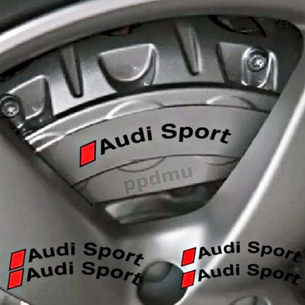 ◆ Audi Sport 耐熱デカール ステッカー ◆ ドレスアップ ブレーキキャリパー / カバー エンブレム アウディ スポーツ R/RS R8 Q TT A Sの画像1