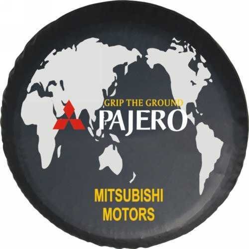 新品 海外仕様 三菱 Mitsubishi Pajero ロゴ スペアタイヤカバー 自動車汎用R14/R15/R16/R17 パジェロ[Pajero]の画像1