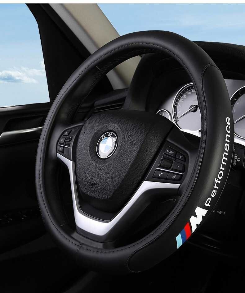 BMW ///M高品質 本革 ステアリングカバー ブラック Mスポーツ E46E60E65E89E90E92F01F10F20F30F32F34の画像4