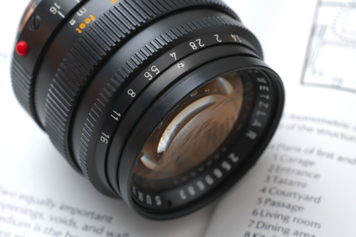 【新品同様】Leica SUMMILUX 50mm F1.4 ブラック 2nd 第2世代 Mマウント ライカ 標準 単焦点レンズ ズミルックス 大口径レンズ フィルムの画像6