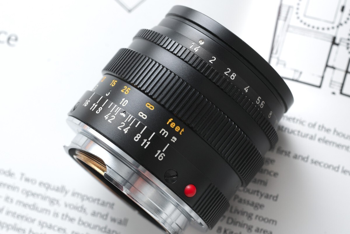 [ как новый ]Leica SUMMILUX 50mm F1.4 черный 2nd no. 2 поколение M крепление Leica стандарт одиночный подпалина пункт линзы zmi look s большой диаметр линзы плёнка 