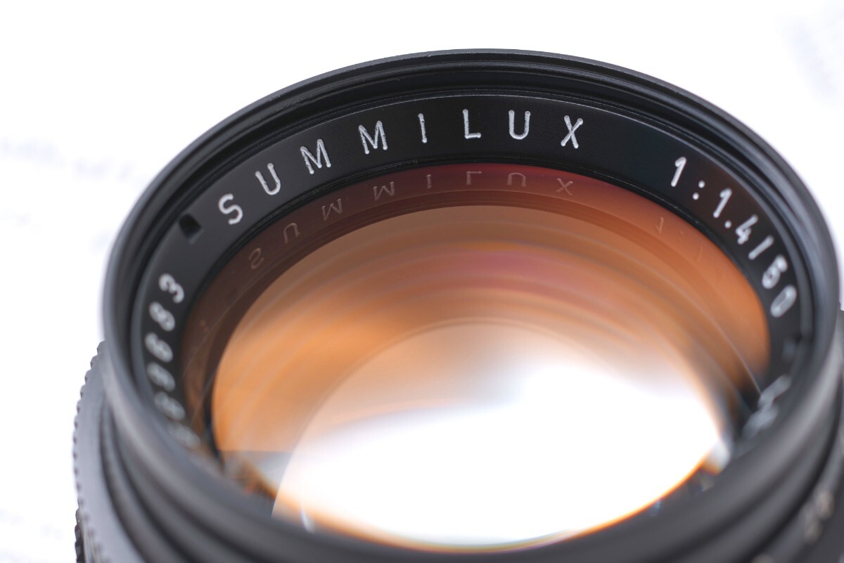 【新品同様】SUMMILUX 50mm F1.4 ブラック 2nd 第2世代 Mマウント ライカ Leica 標準 単焦点レンズ ズミルックス 大口径レンズ フィルムの画像4