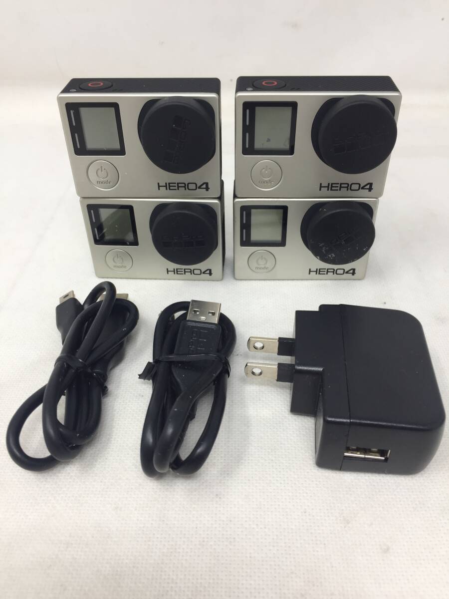 FY-632 通電品 まとめ売り 4個セット GoPro HERO4 Silver ゴープロヒーロー４ シルバー ウェアラブルカメラの画像1