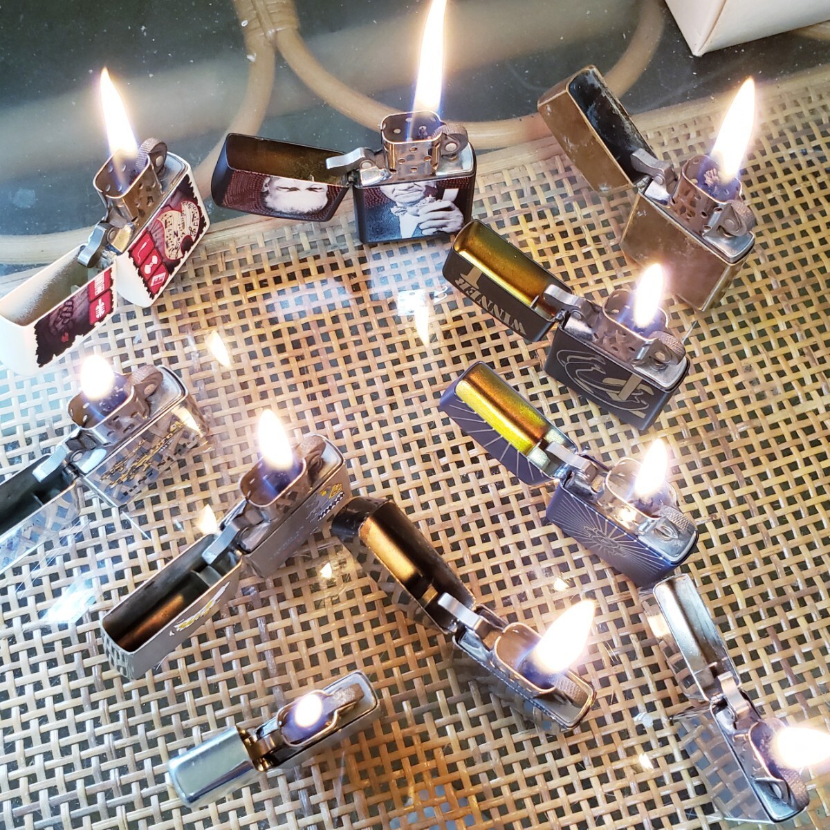 送￥0 着火確認済 ZIPPO ジッポ 10本セット 米国製 OIL LIGHTER オイルライター(検 DUPONT デュポン dunhill ダンヒル Cartier カルティエ