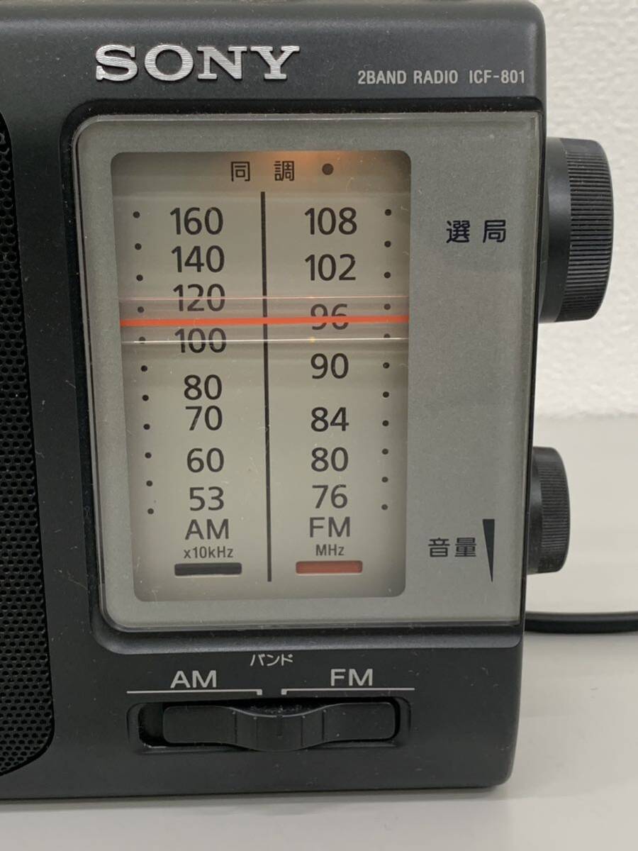 SONY ソニー ポータブルラジオ ICF-801 通電確認済 6393の画像2