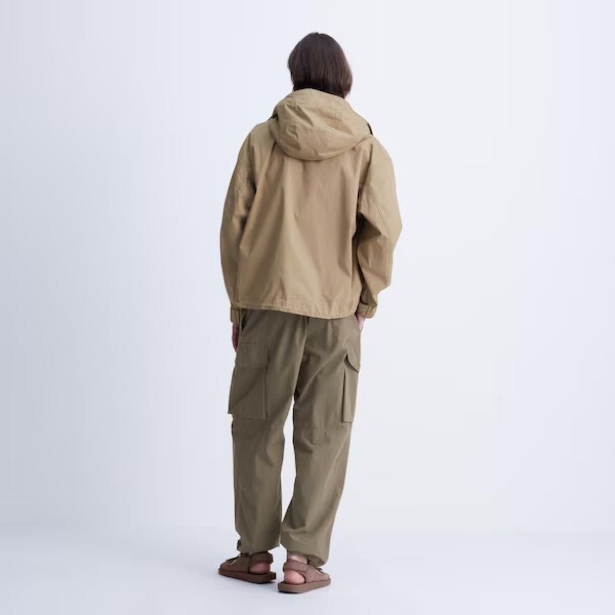 UNIQLO U ワイドフィット パラシュート カーゴ パンツ OLIVE S