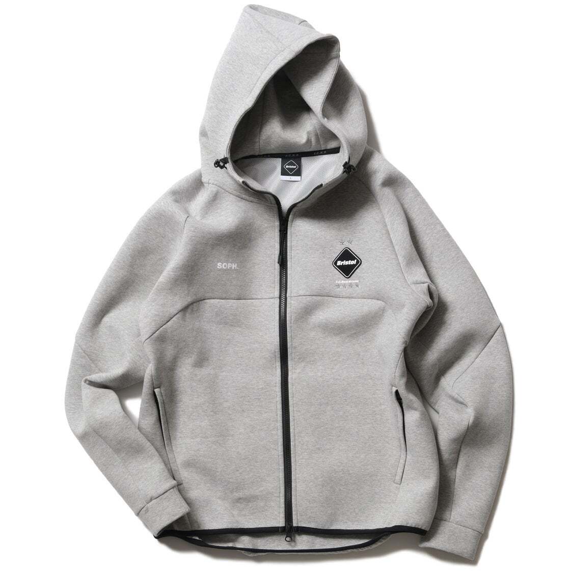 美品☆FCRB 19aw VENTILATION HOODIE S/ベンチレーション ジップアップ フーディ ジャケット ソフネット SOPHNET ブリストル Bristol_画像1