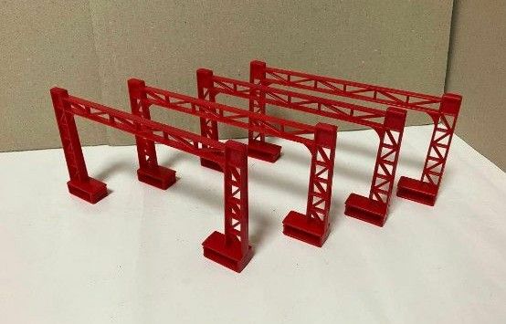 【プラレール】架線橋 複線タイプ 赤 4個　 複線架線柱 赤色