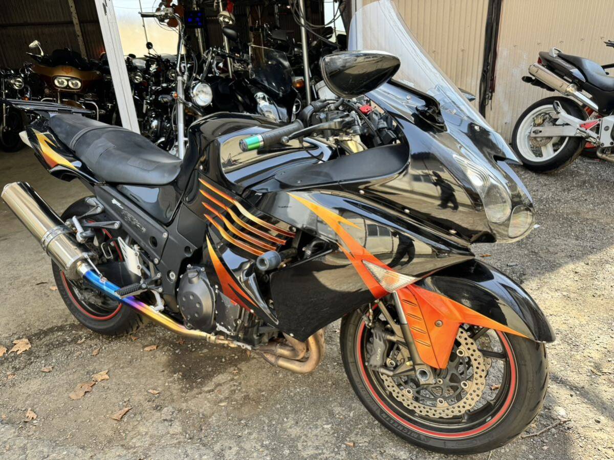 ZZ-R1400 走行103375キロ エンジン始動動画有り！返品可能！車検付！ZZR1400 ZXT40Aの画像1